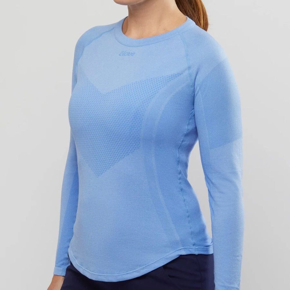 Women's Blue Long Sleeve Top